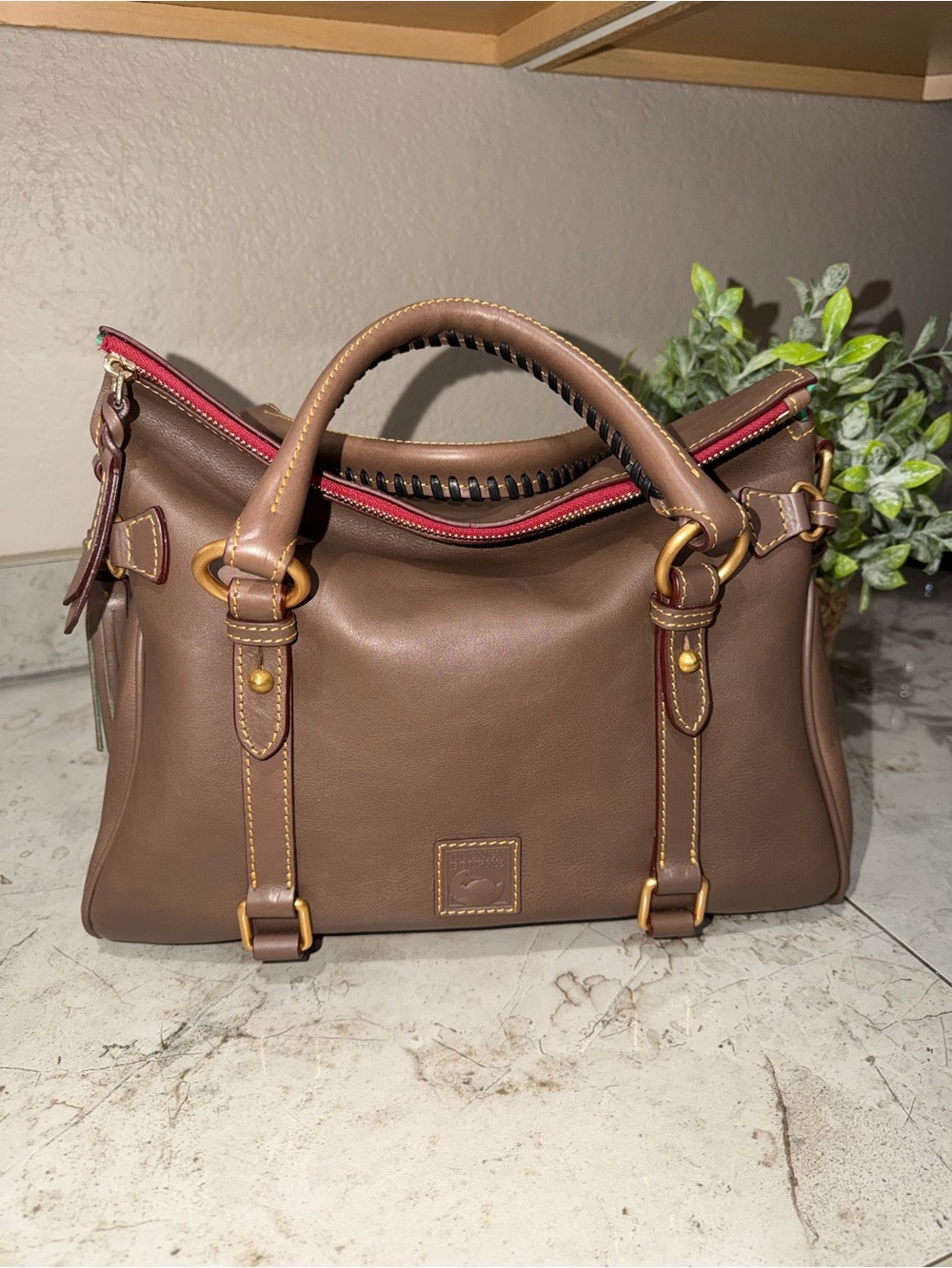 NWT Dooney & Bourke Leather Florentine Satchel - Picture 2 of 13